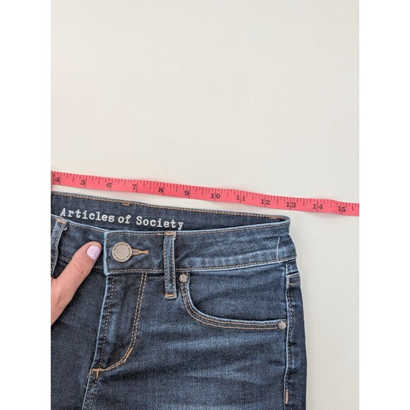 Articles of Society Womens Sarah Cut Off Hem Butterfly Skinny Fit Jeans Size 24 - Picture 7 of 10